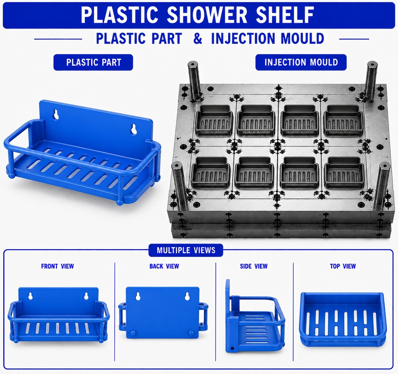 Plastic Shower Shelf Mould and Moulding Service